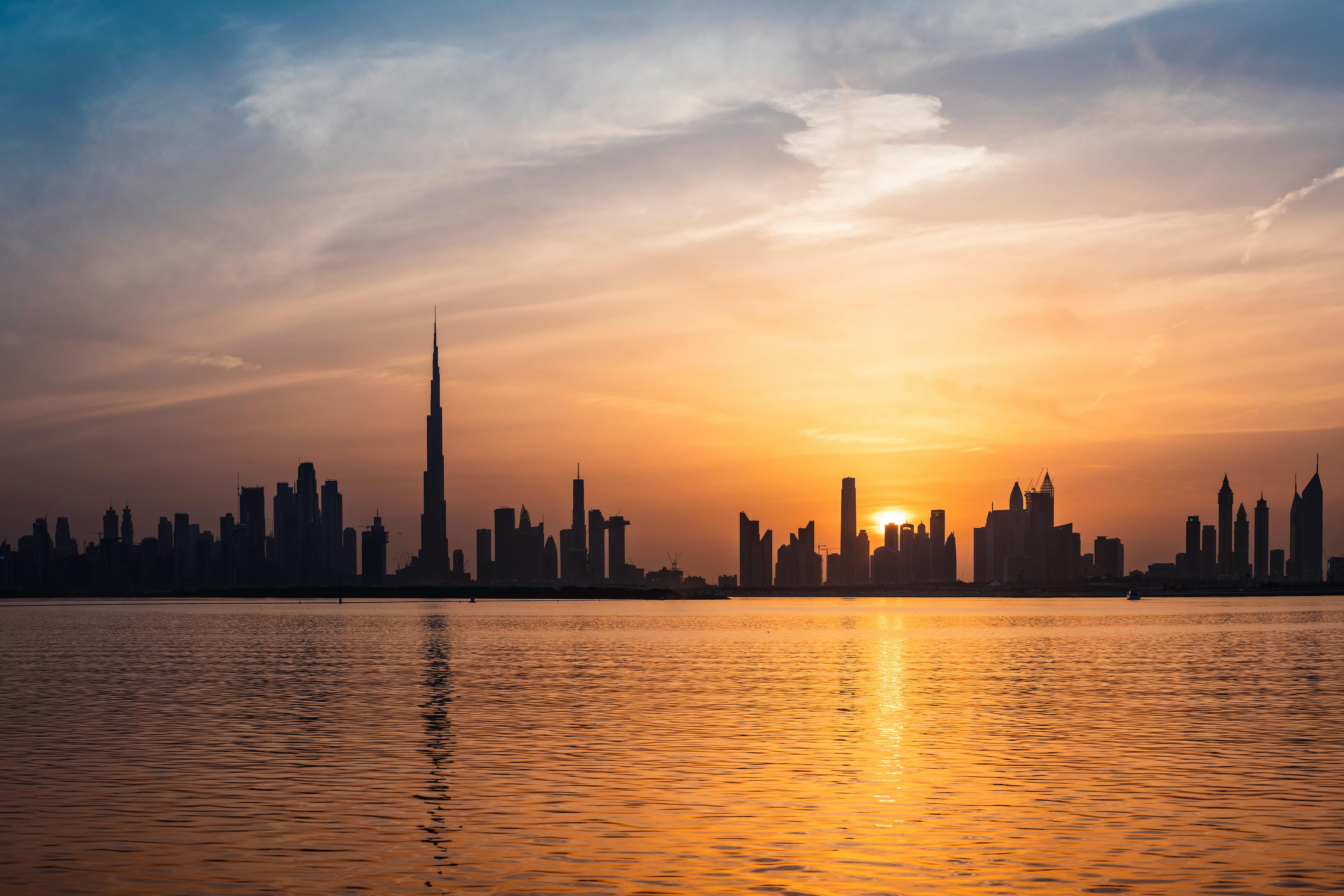 Dubai Sunset Skyline